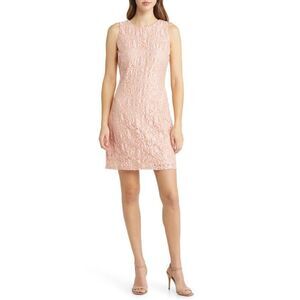 Sam Edelman Lace Embroidered Sheath Dress Women's 10 Blush Pink NWOT